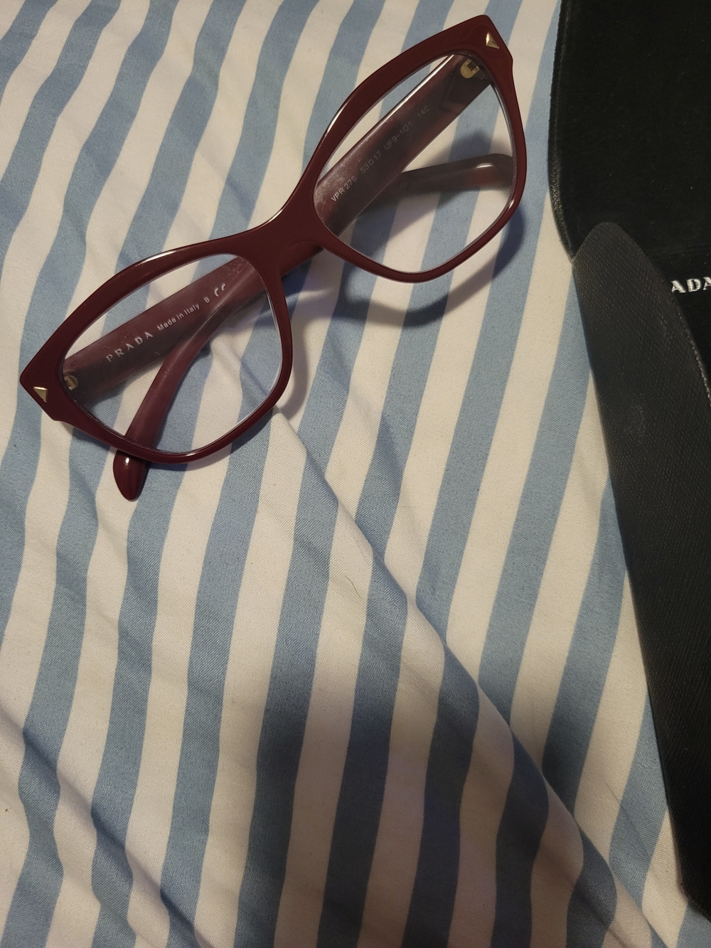 Prada Burgundy Cat-Eye Eyeglasses - Picture 8 of 10